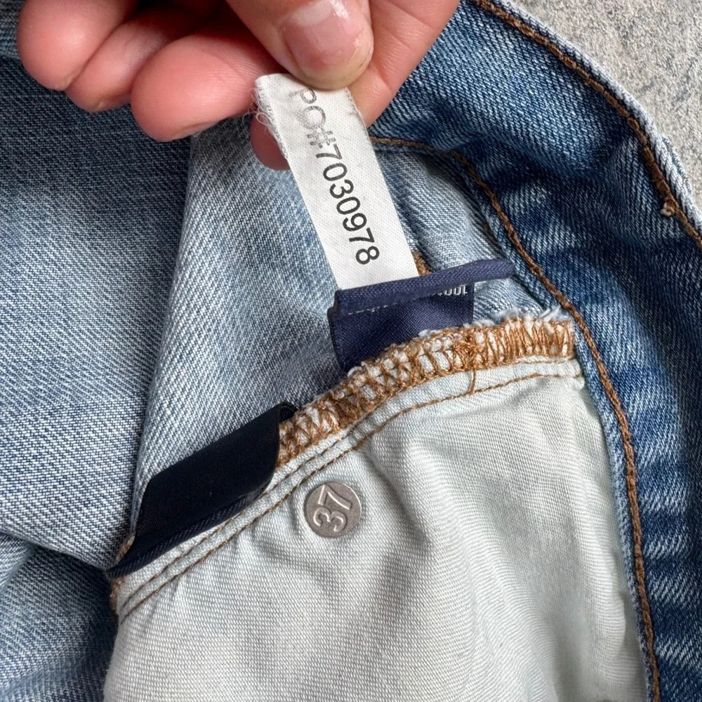 Madewell Distressed High-Rise Denim Shorts Size 25 – Y2K Vintage Light‎ Wash